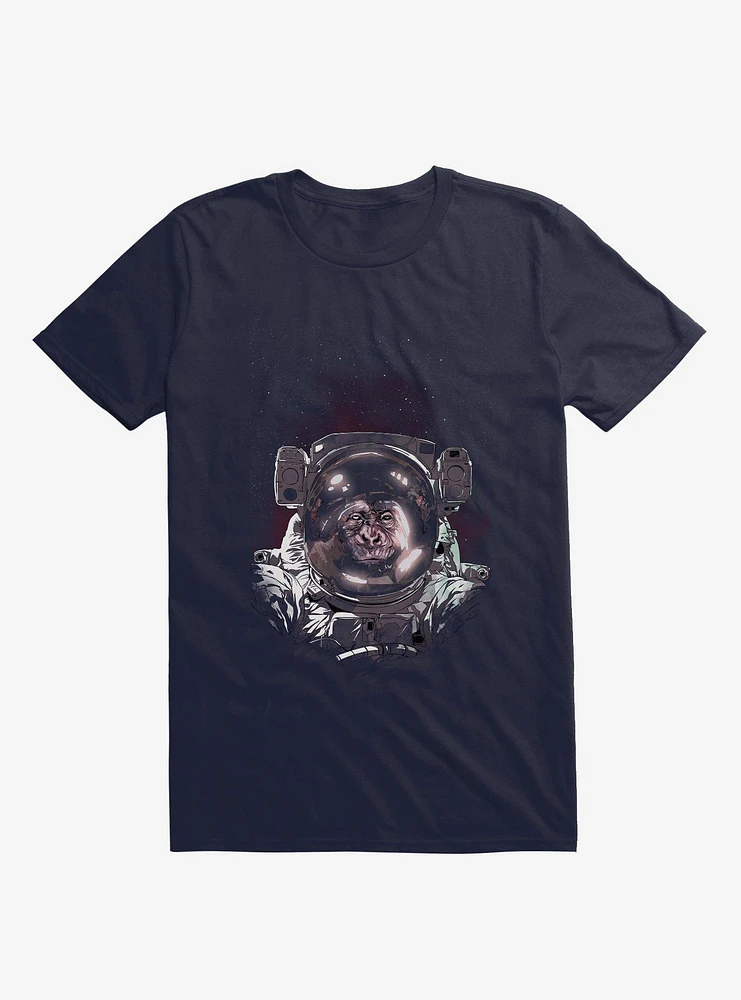 Albert Monkey Astronaut Navy Blue T-Shirt