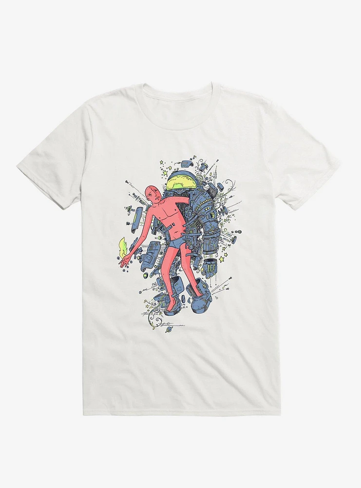 Disconnect Robot White T-Shirt