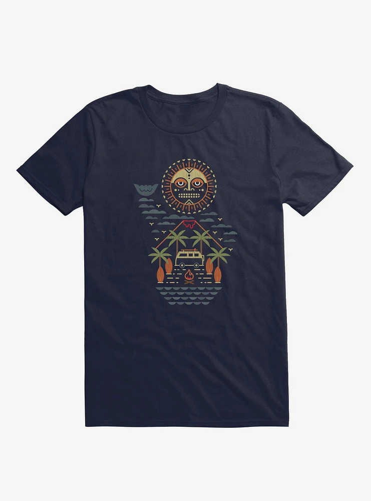 Freaky Tiki Navy Blue T-Shirt