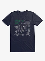 Rayguns Science Fiction Navy Blue T-Shirt