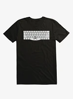 Spacebar Astronaut Keyboard Black T-Shirt