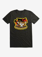 Gremlins Gizmo Stripe And Afraid Door T-Shirt