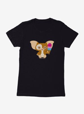 Gremlins Adorable Gizmo Eating Icecream Womens T-Shirt