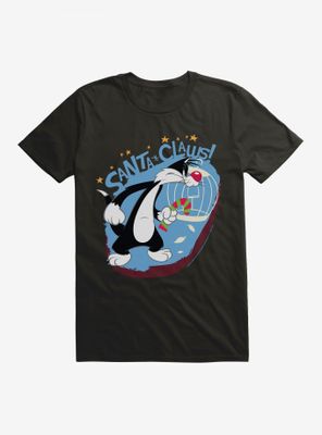 Looney Tunes Sylvester The Cat Santa Clause T-Shirt