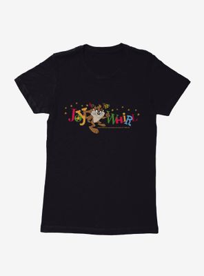 Looney Tunes Holiday Taz Joy To The Whirl Womens T-Shirt