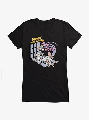 Animaniacs Pinky And The Brain Takeover Girls T-Shirt