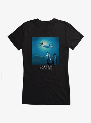 Studio Ghibli Castle The Sky Poster Art Girls T-Shirt