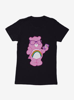 Care Bears Cheer Bear Texting Womens T-Shirt