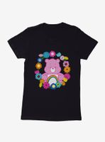 Care Bears Cheer Bear Floral Womens T-Shirt
