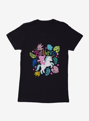 Care Bears Cheer Unicorn Believe Womens T-Shirt