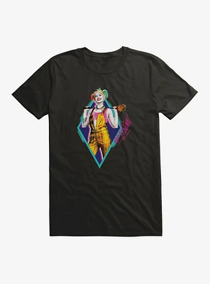 DC Comics Birds Of Prey Harley Quinn Neon Diamond Autograph T-Shirt