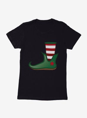 Emoji Holiday Icons Elf Shoe Womens T-Shirt