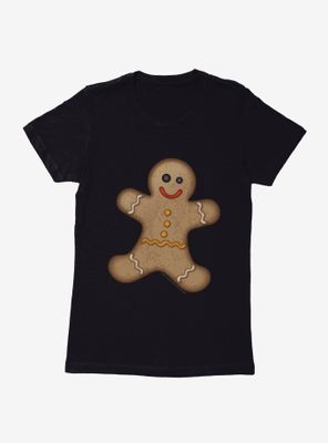 Emoji Holiday Icons Gingerbread Man Womens T-Shirt