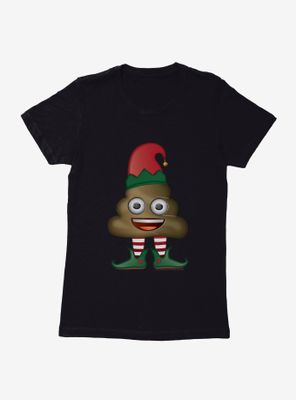 Emoji Holiday Icons Poop Elf Womens T-Shirt