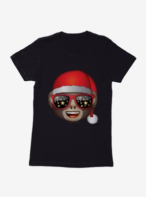 Emoji Holiday Icons Party Monkey Womens T-Shirt