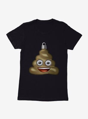 Emoji Holiday Icons Poop Ornament Womens T-Shirt