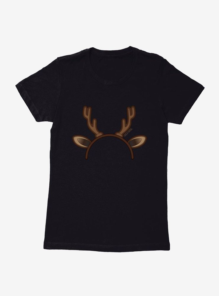 Emoji Holiday Icons Reindeer Headband Womens T-Shirt