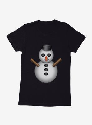 Emoji Holiday Icons Snowman Womens T-Shirt