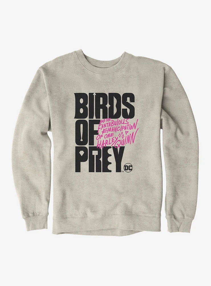 DC Comics Birds Of Prey Movie Title Sweatshirt