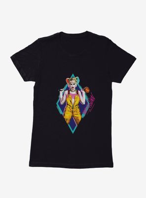 DC Comics Birds Of Prey Harley Quinn Neon Diamond Womens T-Shirt