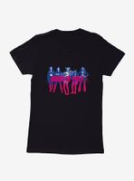 DC Comics Birds Of Prey Harley Quinn And Her Crew Shadow Ombre Outline Womens T-Shirt