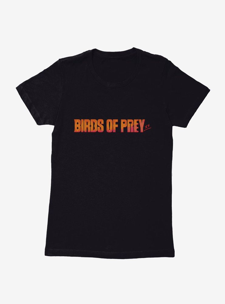 DC Comics Birds Of Prey Sunset Title Womens T-Shirt