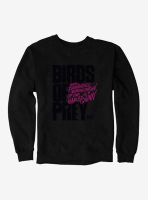 DC Comics Birds Of Prey Movie Title Sweatshirt