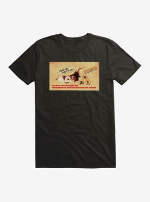 Gremlins Gizmo Three Rules T-Shirt