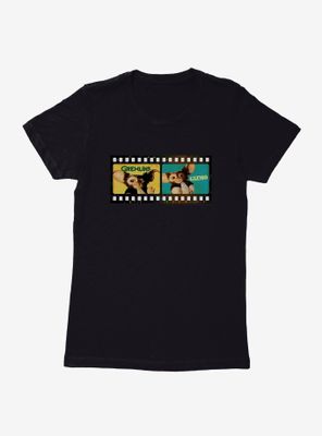 Gremlins Gizmo Colorful Film Strip Womens T-Shirt