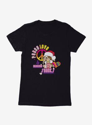 Gremlins Gizmo Peace and Love Womens T-Shirt
