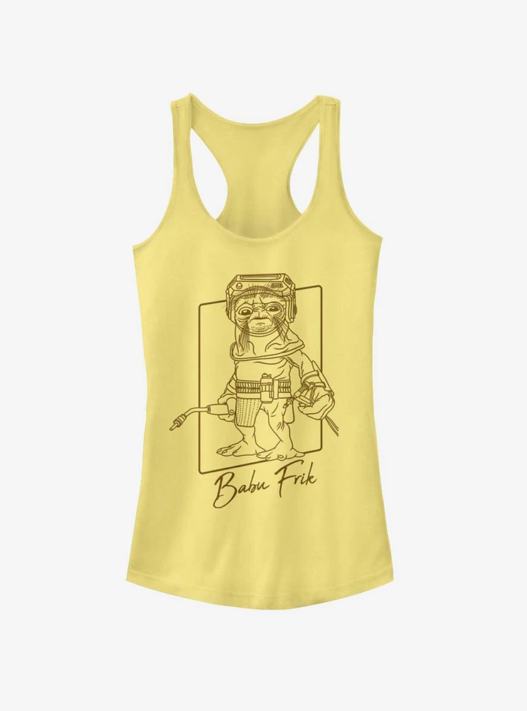 Star Wars: The Rise of Skywalker Babu Frik Outline Girls Tank