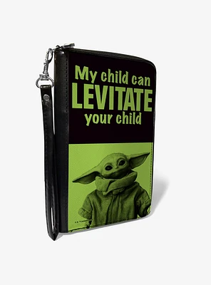 Star Wars The Mandalorian My Child Can Levitate Zip Around Wallet