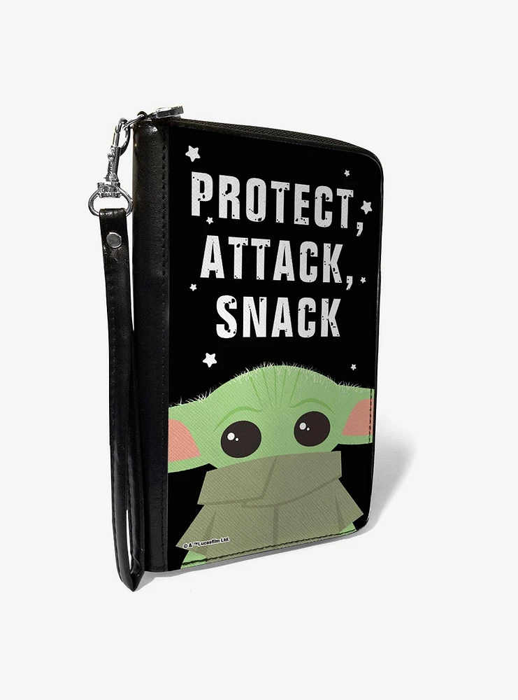 Star Wars The Mandalorian The Child Protect Attack Snack Zip-Around Wallet