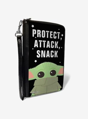 Star Wars The Mandalorian The Child Protect Attack Snack Zip Around Wallet
