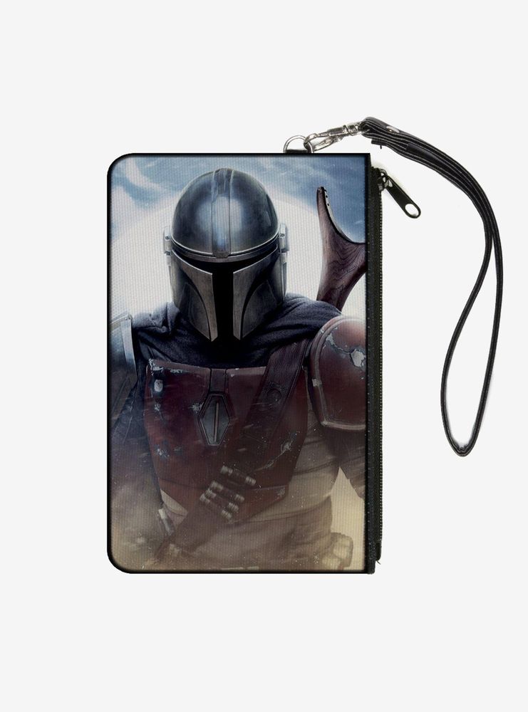 Star Wars The Mandalorian Vivid Pose Wallet Canvas Zip Clutch