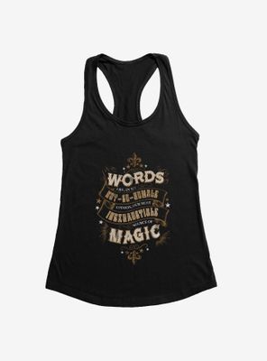 Harry Potter Words Are Magic Quote Womens Tank