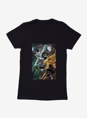 DC Comics Birds Of Prey Black Canary Battle Comic Art Womens T-Shirt