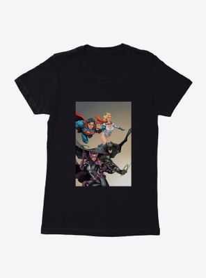DC Comics Birds Of Prey Huntress And Justice League Womens T-Shirt