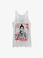 Disney Mulan Live Action Ink Line Frame Girls Tank