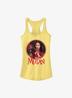 Disney Mulan Live Action Portrait Circle Frame Girls Tank