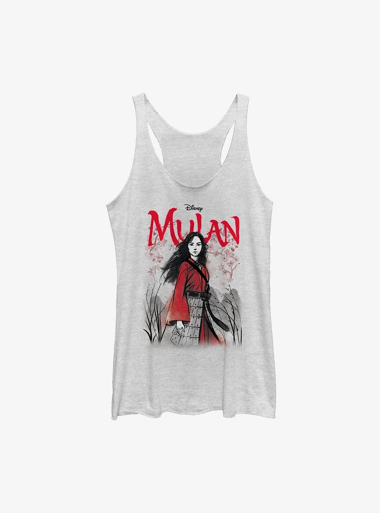 Disney Mulan Live Action Watercolor Title Poster Girls Tank