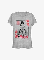 Disney Mulan Live Action Ink Line Frame Girls T-Shirt