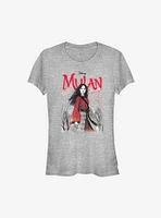 Disney Mulan Live Action Watercolor Title Poster Girls T-Shirt