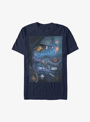 Disney Pixar Onward Denim Poster T-Shirt