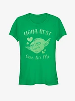 Star Wars Yoda Best Hearts Girls T-Shirt