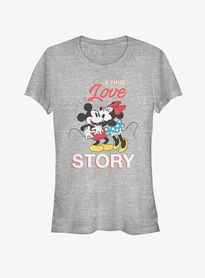 Disney Mickey Mouse & Minnie True Love Story Girls T-Shirt