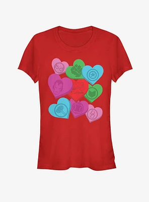 Marvel Avengers Candy Hearts Girls T-Shirt