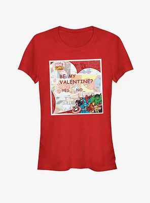 Marvel Avengers Be My Valentine Girls T-Shirt