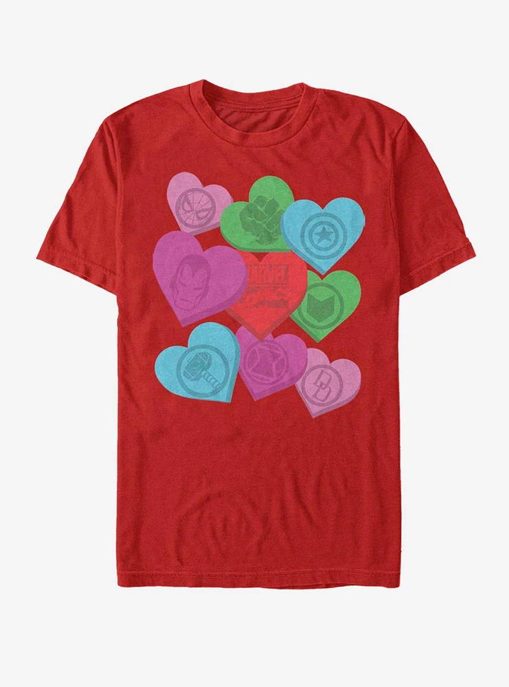 Marvel Avengers Candy Hearts T-Shirt