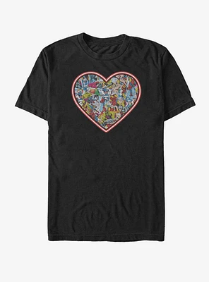 Marvel Avengers Comic Glow Heart T-Shirt